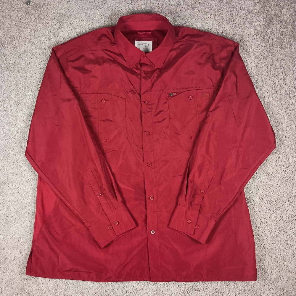 Reel Life Mesh Lined Vented 2XL Mens Long Sleeve Fishing Shirt - Picture 2 of 10